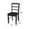International Concepts Set of 2 Madrid Ladderback Chairs, Rich Mocha C15-2P - alternate 8